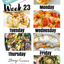 Easy Weekly Meal Plan Week 23