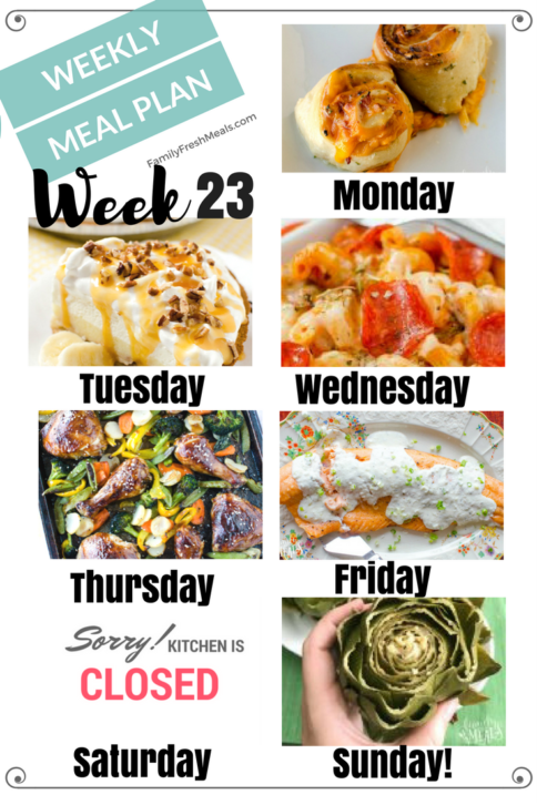 Easy Weekly Meal Plan Week 23