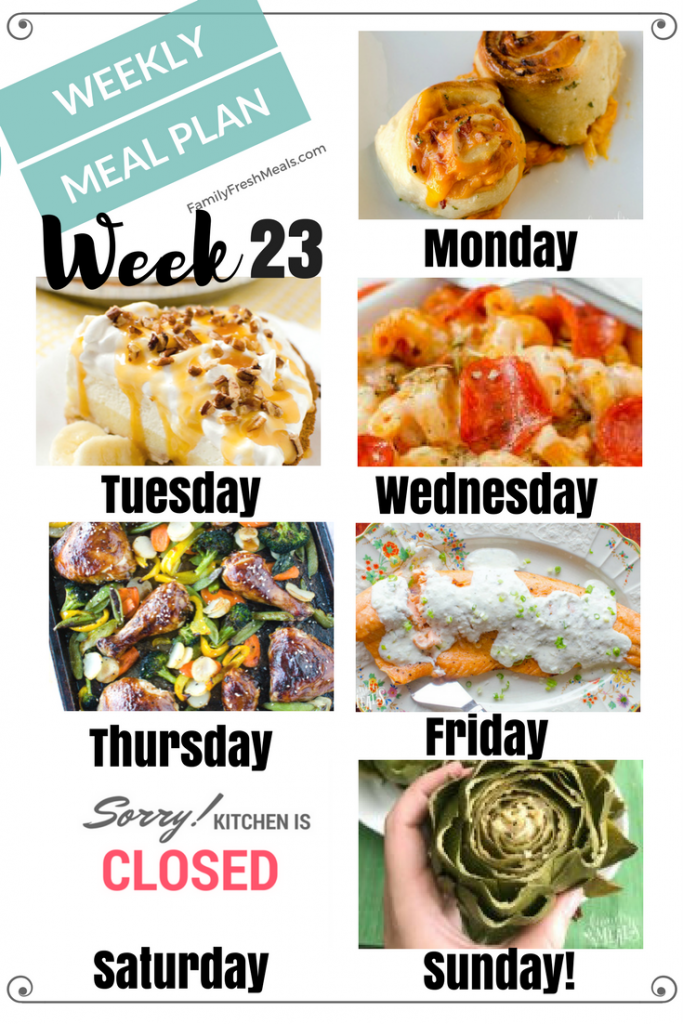 Easy Weekly Meal Plan Week 23 - Family Fresh Meals