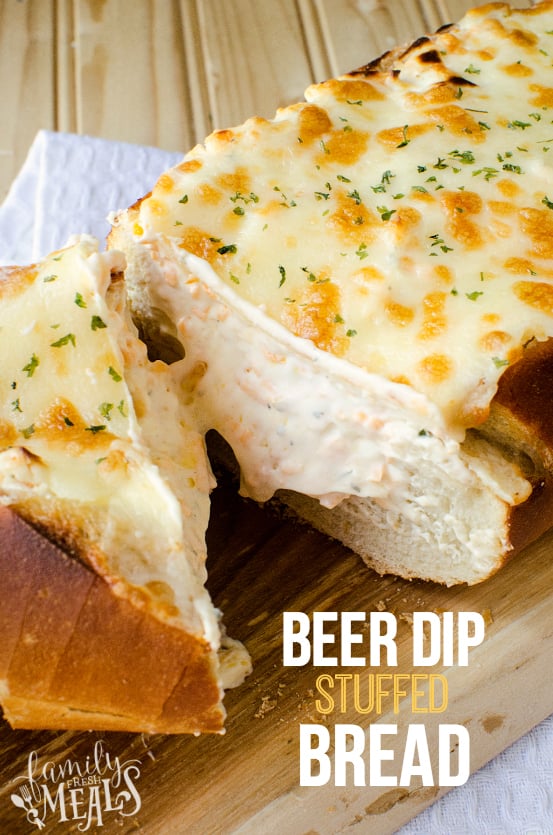 Beer Dip Stuffed Bread - Family Fresh Meals recipe