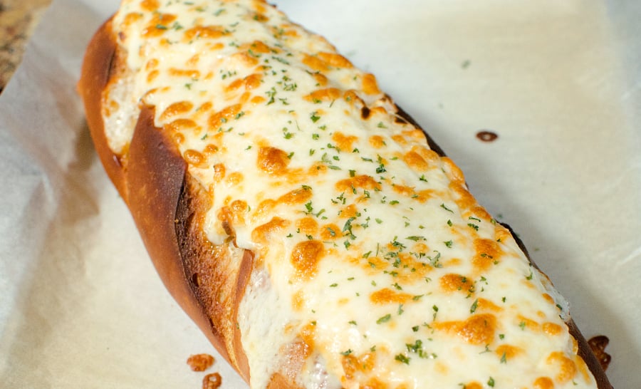 Beer Dip Stuffed Bread - Hot cheesy bread appetizer