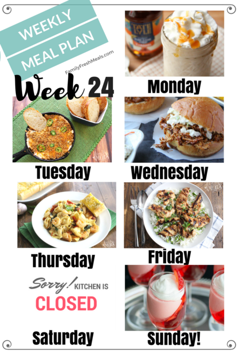 Easy Weekly Meal Plan Week 24
