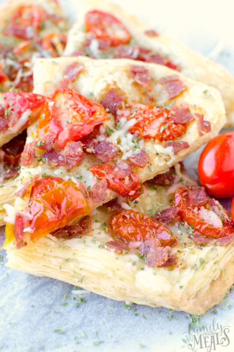 Italian Salami Tomato Tart - Family Fresh Meals