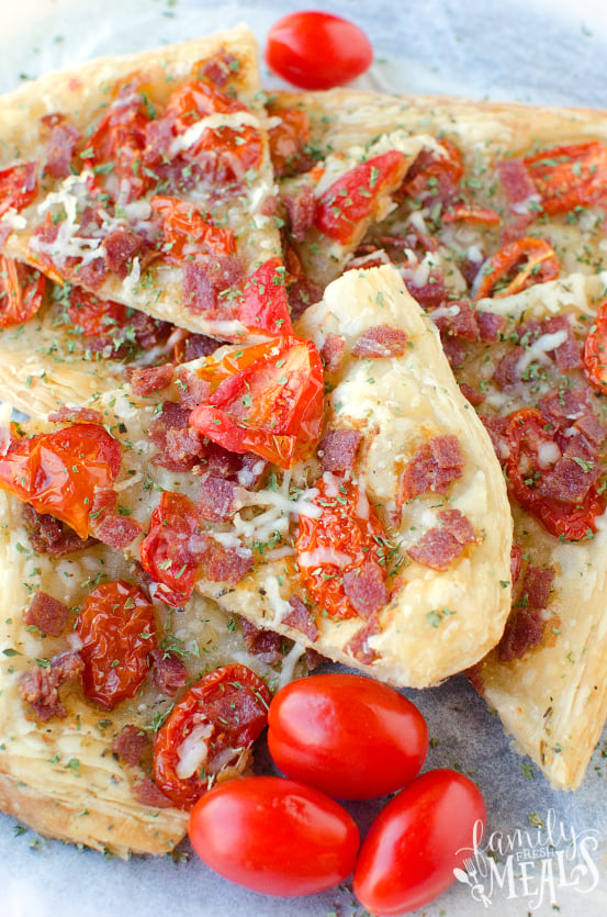 Italian Salami Tomato Tart Recipe - Family Fresh Meals