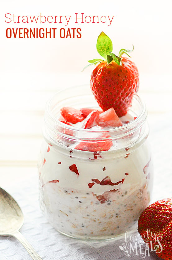 Strawberry Honey Overnight Oats