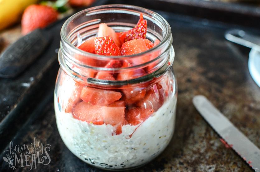 Strawberry Honey Overnight Oats - Step 2