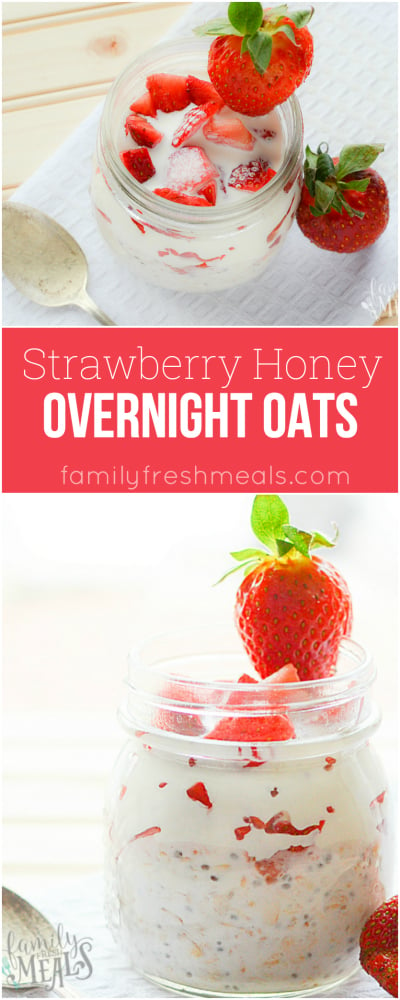 Strawberry Honey Overnight Oats Yummy Recipe