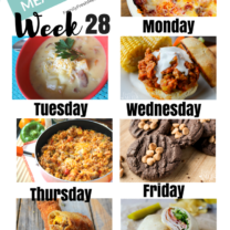 Easy Weekly Meal Plan Week 28