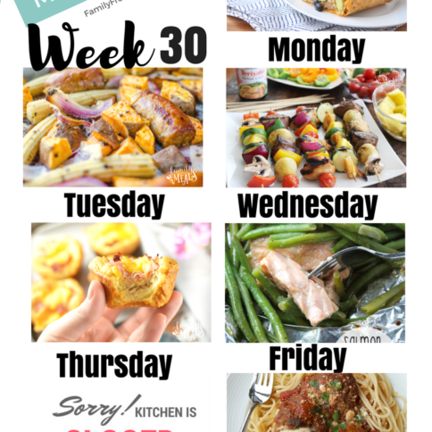 Easy Weekly Meal Plan Week 30
