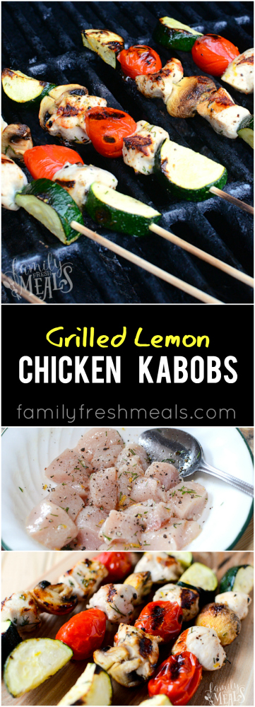 Grilled Lemon Chicken Kabobs - Family Fresh Meals