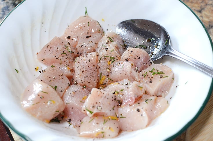 Grilled Lemon Chicken Kabobs - Step 2