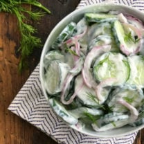 Homestyle Creamy Cucumber Salad