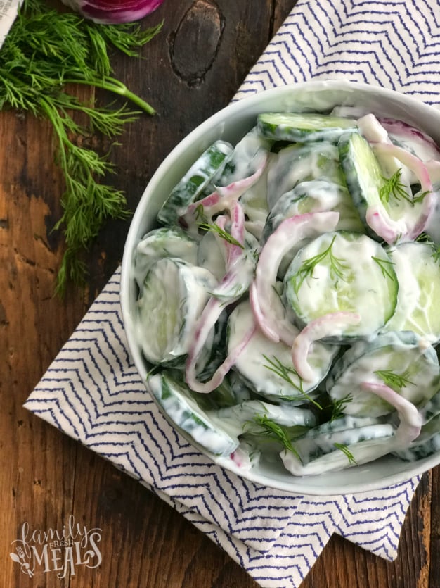 Homestyle Creamy Cucumber Salad