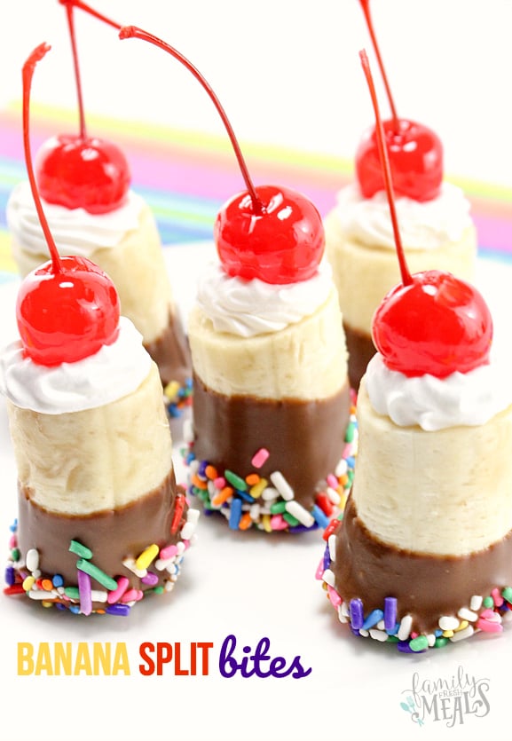 Banana Split Bites