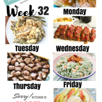 Easy Weekly Meal Plan Week 32