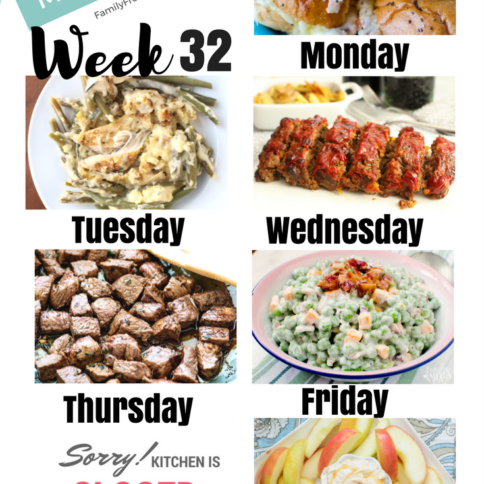 Easy Weekly Meal Plan Week 32 - Family Fresh Meals