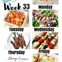 Easy Weekly Meal Plan Week 33