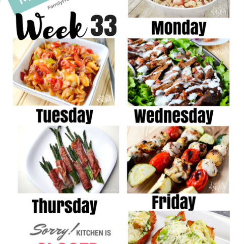 Easy Weekly Meal Plan Week 33 - Family Fresh Meals