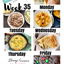 Easy Weekly Meal Plan Week 35