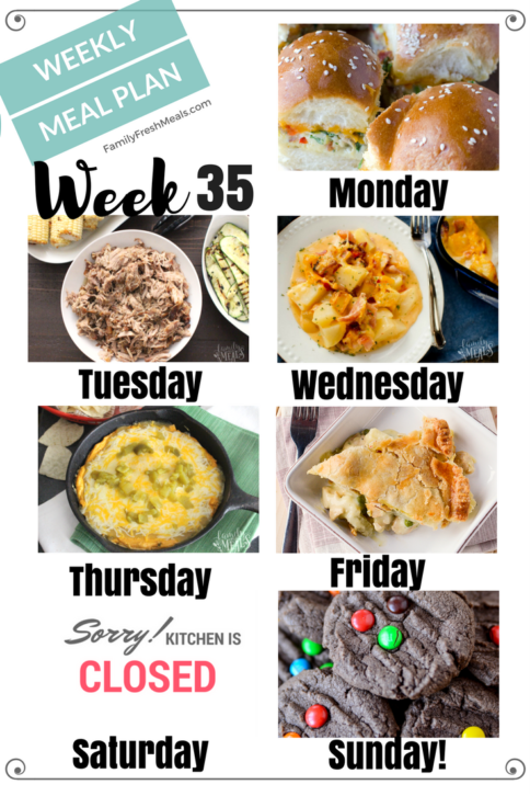 Easy Weekly Meal Plan Week 35 - Family Fresh Meals