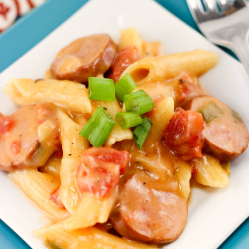 One Pot Cheesy Pasta and Sausage Family Recipe - Family Fresh Meals