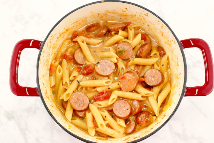 One Pot Cheesy Pasta and Sausage - Step 3