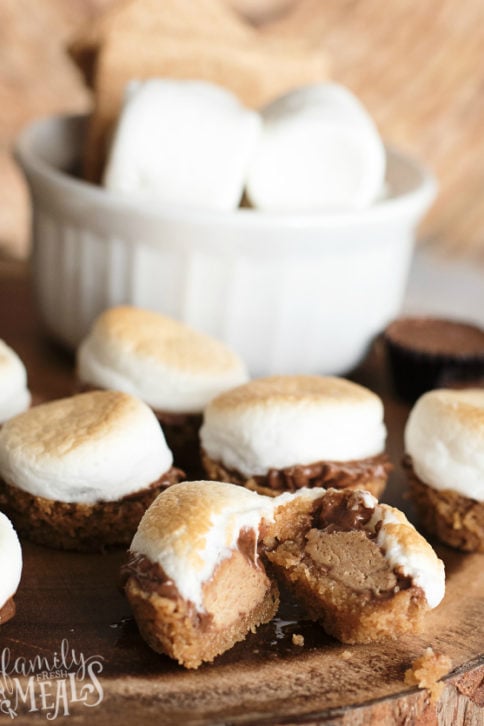 Peanut Butter Cup Smore Bites Recipe - Family Fresh Meals