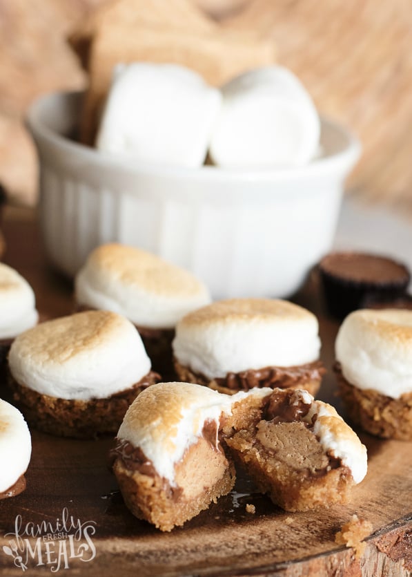 Peanut Butter Cup Smore Bites Recipe - Family Fresh Meals