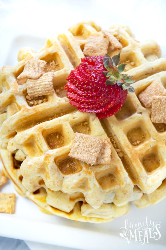 Cinnamon Toast Crunch Waffles Recipe - Family Fresh Meals Fun Breakfast!