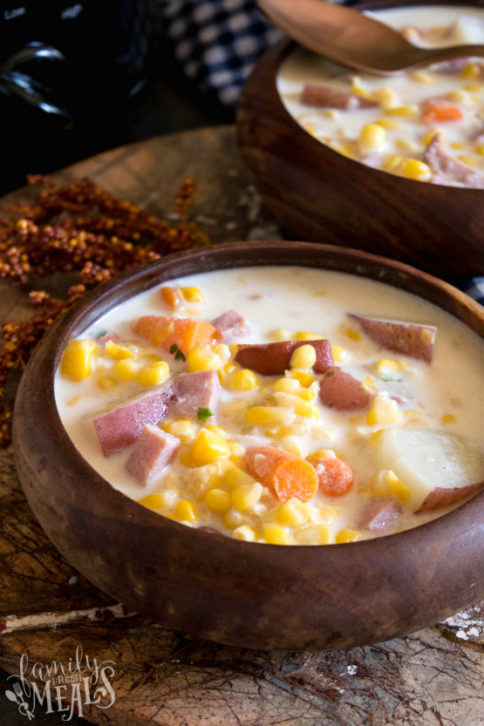 Creamy Crockpot Corn Chowder Recipe - Family Fresh Meals Recipe