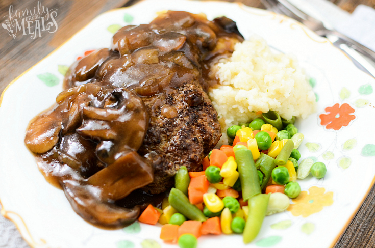 Crockpot Salisbury Steak  + video  - Family Fresh Meals