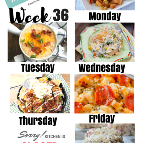 Easy Weekly Meal Plan Week 36 - Family Fresh Meals