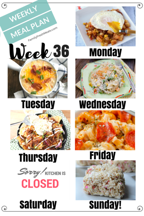 Easy Weekly Meal Plan Week 36 - Family Fresh Meals