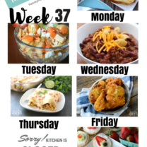 Easy Weekly Meal Plan Week 37
