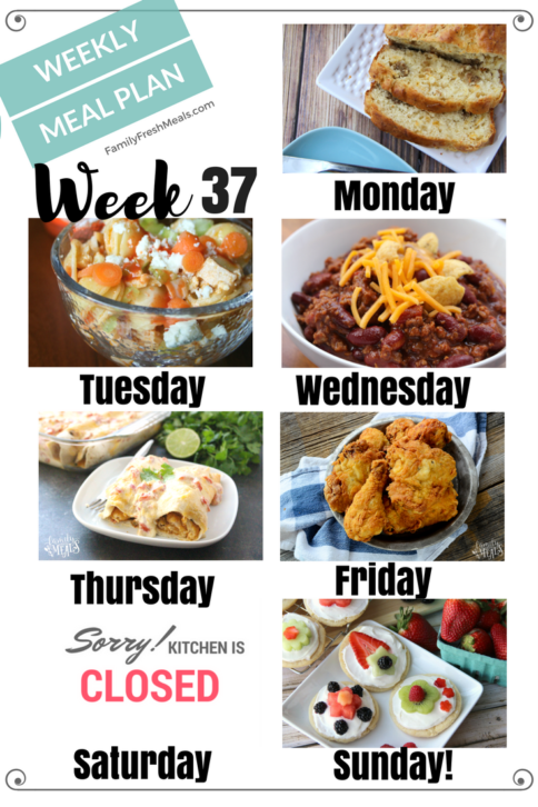 Easy Weekly Meal Plan Week 37 - Family Fresh Meals