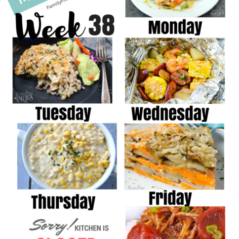 Easy Weekly Meal Plan Week 38 - Family Fresh Meals