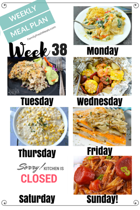 Easy Weekly Meal Plan Week 38 - Family Fresh Meals