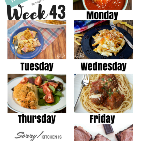 Easy Weekly Meal Plan Week 43 - Family Fresh Meals