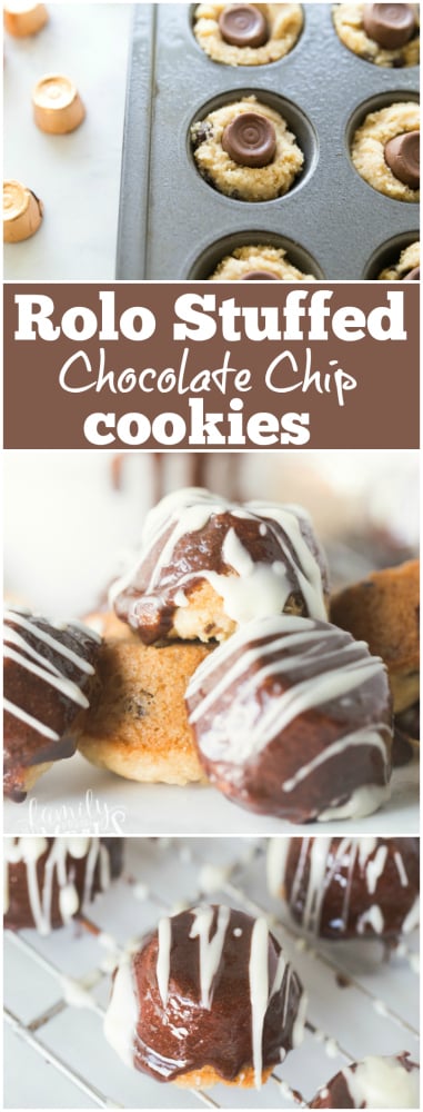 Rolo Stuffed Chocolate Chip Cookies Recipe -- Family Fresh Meals