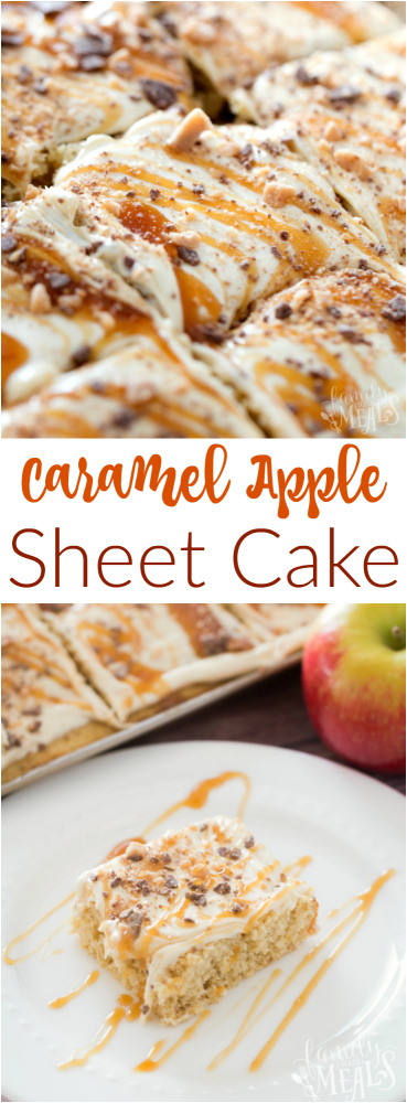 Caramel Apple Sheet Cake Recipe - Family Fresh Meals