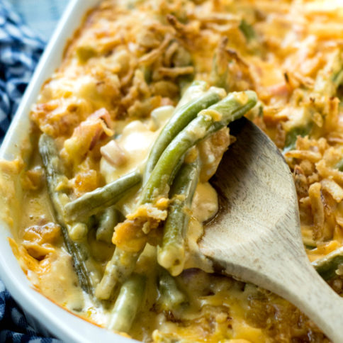 Cheesy Ham Green Bean Casserole - Family Fresh Meals