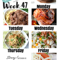 Easy Weekly Meal Plan Week 47