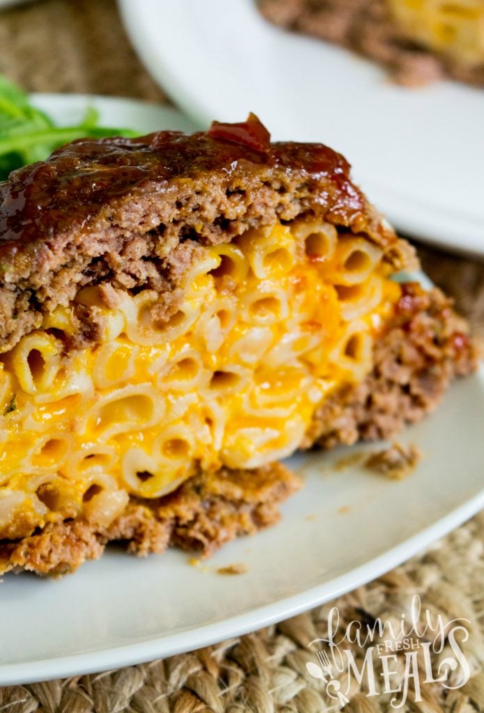 Mac and Cheese Stuffed Meatloaf Recipe - Family Fresh Meals