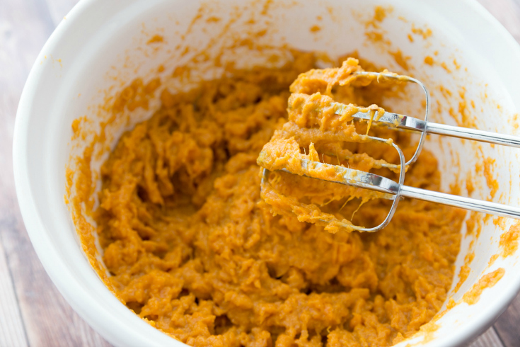 Sweet Potato Casserole with Candied Pecan Marshmallow Topping - Step 1