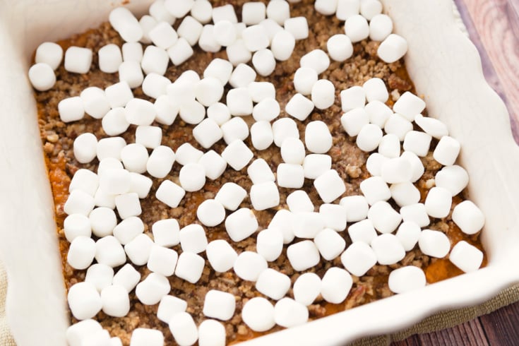 Sweet Potato Casserole with Candied Pecan Marshmallow Topping - Step 4