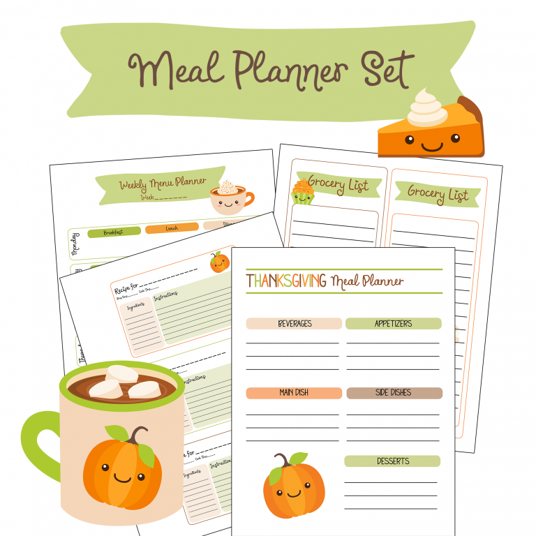 Free Printable Fall Thanksgiving Meal Planner