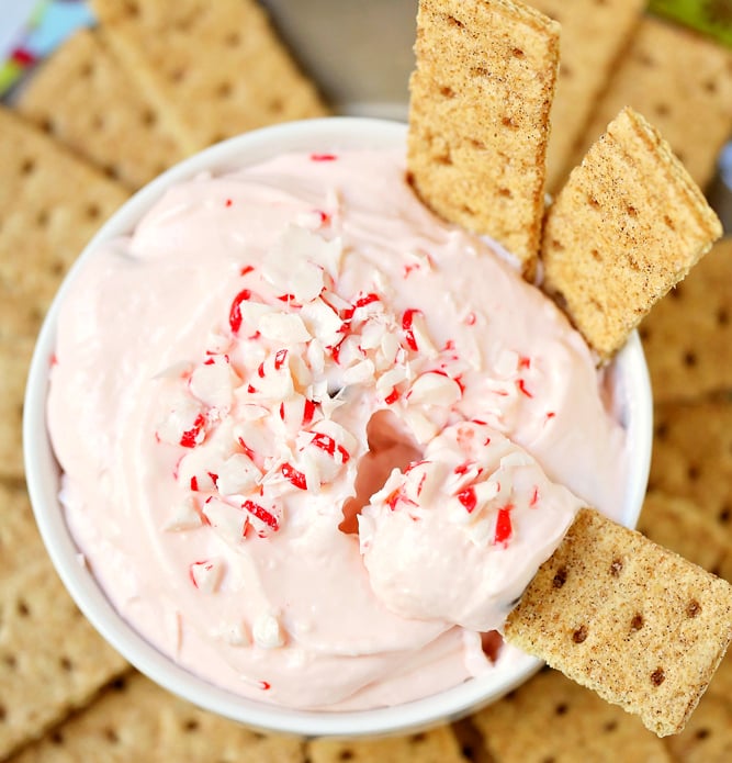 Creamy Peppermint Dip - Served with graham crackers for dipping