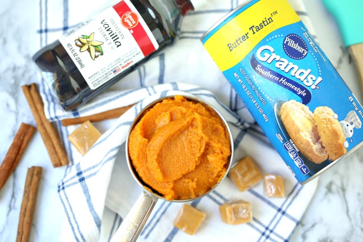 Easy Pumpkin Caramel Pull Apart Bread - Step 1