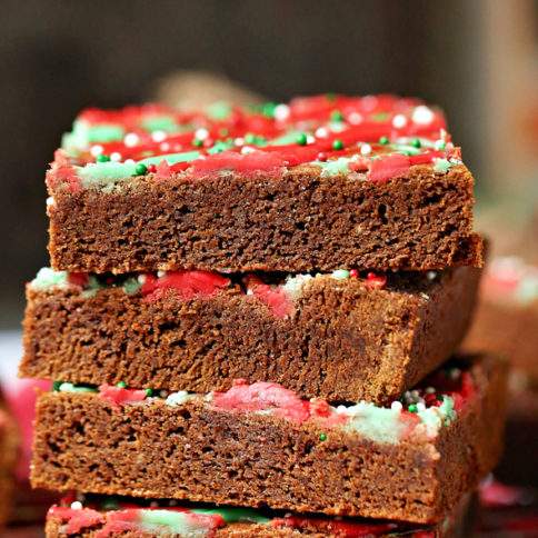 Gingerbread Cookie Bars stacked up