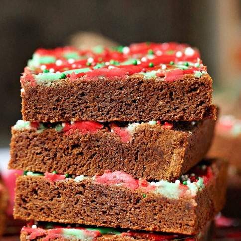 Gingerbread Cookie Bars stacked up